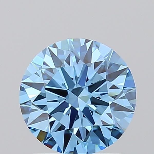 Ideal Loose Lab Diamond IGI Round 1.07ct Fancy Vivid Blue VVS2: Ideal Loose Lab Diamond IGI Round 1.07ct Fancy Vivid Blue VVS2 Ideal Loose Lab Diamond IGI Certified, Round cut, 1.07ct, Fancy Vivid Blue, Clarity VVS2, with excellent polish and symmetry. Measurement