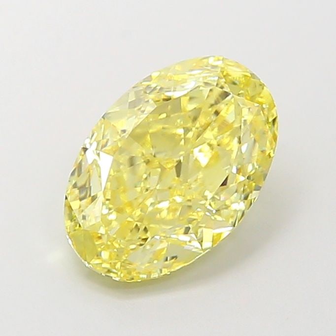 IGI 2.77ct Oval Fancy Intense Yellow VVS2 - Loose Lab Diamond: IGI 2.77ct Oval Fancy Intense Yellow VVS2 - Loose Lab Diamond IGI certified 2.77ct Oval Fancy Intense Yellow VVS2 loose lab diamond, showcasing excellent polish and symmetry, measuring 10.74L x 7.31W