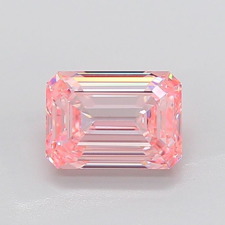 Loose Lab Diamond - IGI Emerald 3.52ct Fancy Intense Pink VS1: Loose Lab Diamond - IGI Emerald 3.52ct Fancy Intense Pink VS1 Loose lab diamond, IGI certified, 3.52ct emerald cut with fancy intense pink color, VS1 clarity, excellent polish and symmetry, measuring