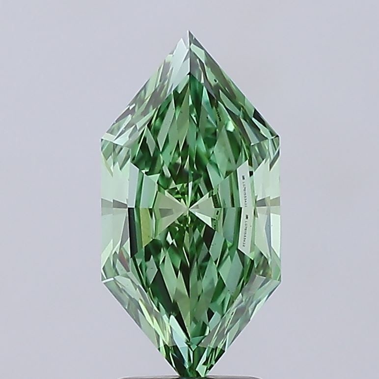 Loose Lab Diamond IGI Hexagonal 3.13ct Fancy Vivid Green VS1: Loose Lab Diamond IGI Hexagonal 3.13ct Fancy Vivid Green VS1 Loose Lab Diamond IGI Hexagonal, 3.13ct Fancy Vivid Green, VS1 clarity, with EX polish and symmetry; certified by IGI with dimensions of 14