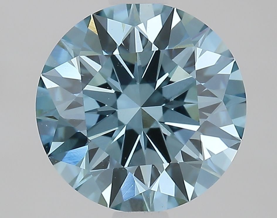 Ideal Loose Lab Diamond IGI Round 1.76ct Fancy Vivid Blue VVS2: Ideal Loose Lab Diamond IGI Round 1.76ct Fancy Vivid Blue VVS2 This Ideal 1.76ct loose lab diamond is Fancy Vivid Blue in color with VVS2 clarity, presenting excellent polish and symmetry, certified b