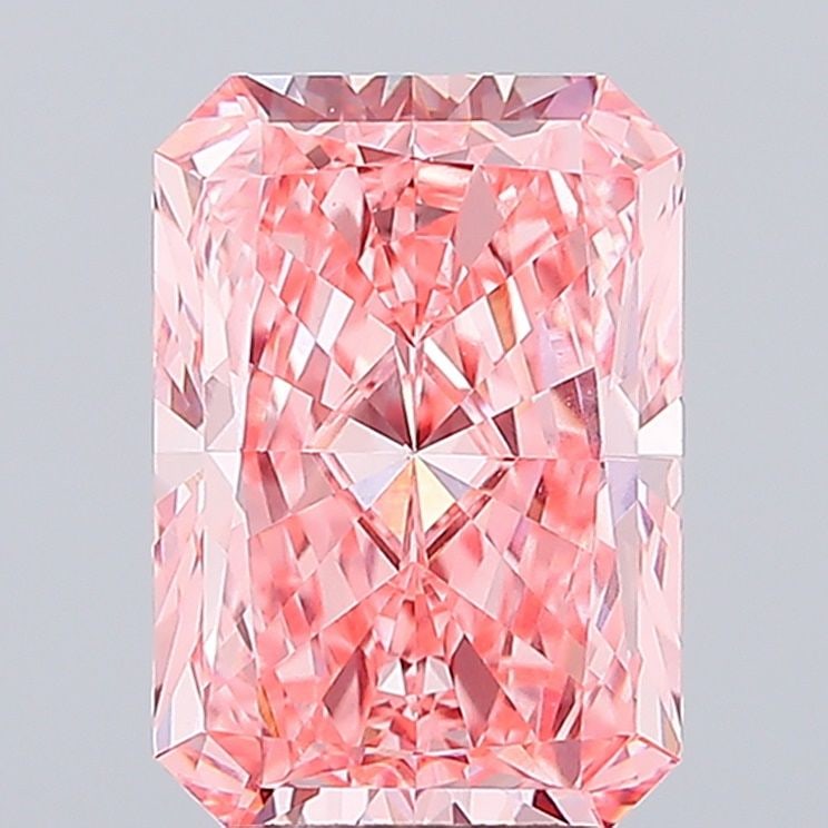 Loose Lab Diamond IGI Radiant 4.86ct Fancy Vivid Pink VVS2: Loose Lab Diamond IGI Radiant 4.86ct Fancy Vivid Pink VVS2 Loose lab-created diamond weighing 4.86ct, radiant cut with Fancy Vivid Pink color and VVS2 clarity; certified by IGI. Item Specifics: Source