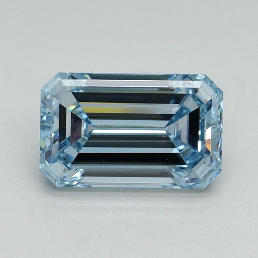 Loose Lab Diamond IGI Emerald 1.54ct Fancy Intense Blue VS1: Loose Lab Diamond IGI Emerald 1.54ct Fancy Intense Blue VS1 Loose Lab Diamond, IGI certified, 1.54ct, Emerald cut, Fancy Intense Blue color, Clarity VS1, with excellent polish and symmetry, measuring