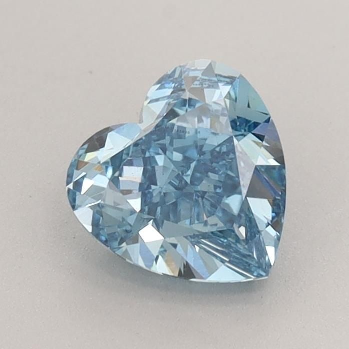 Loose Lab Diamond IGI Heart 1.22ct Fancy Vivid Blue VS1: Loose Lab Diamond IGI Heart 1.22ct Fancy Vivid Blue VS1 Loose lab diamond, IGI certified, heart cut, 1.22ct, fancy vivid blue color, clarity VS1, with excellent polish and symmetry; measures 6.39L x 6