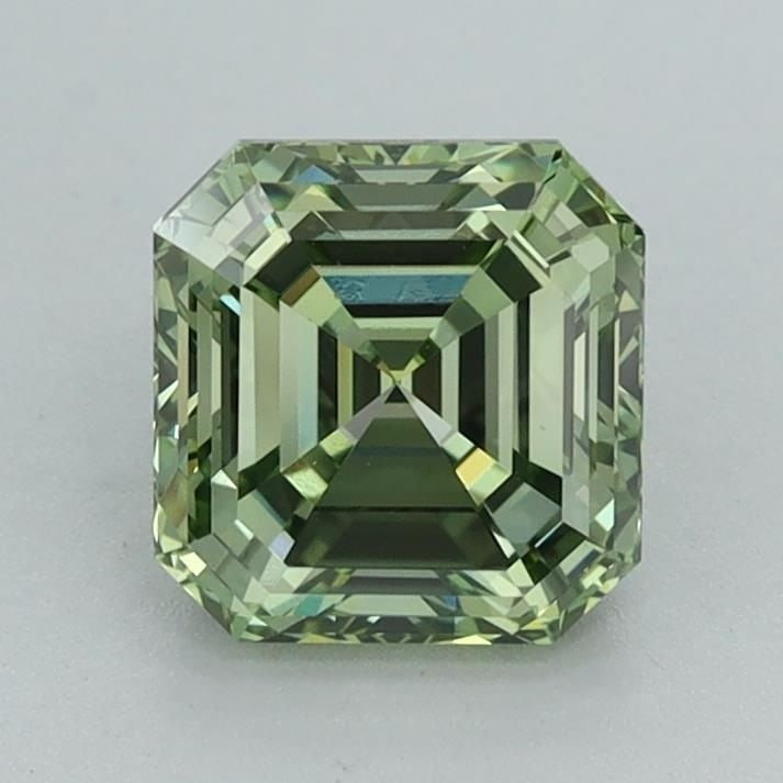 Loose Lab Diamond IGI Square Emerald 1.5ct Fancy Vivid Green VS1: Loose Lab Diamond IGI Square Emerald 1.5ct Fancy Vivid Green VS1 Loose lab-grown square emerald diamond weighing 1.5 carats in fancy vivid green color, clarity VS1, featuring excellent polish and symm
