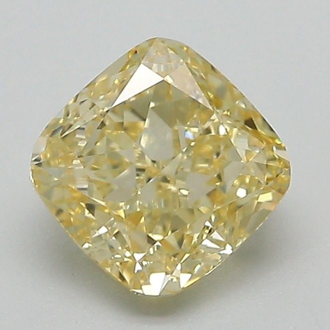 Loose Lab Diamond IGI Cushion Modified 1.58ct Fancy Intense Yellow VVS2: Loose Lab Diamond IGI Cushion Modified 1.58ct Fancy Intense Yellow VVS2 This loose lab diamond is a cushion modified 1.58ct Fancy Intense Yellow VVS2 with excellent polish and very good symmetry, meas