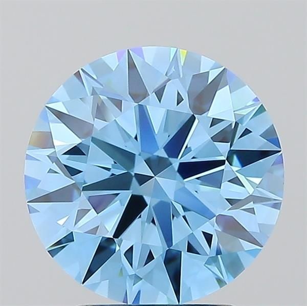 Ideal Loose Lab Diamond IGI Round 2.56ct Fancy Vivid Blue VVS2: Ideal Loose Lab Diamond IGI Round 2.56ct Fancy Vivid Blue VVS2 Ideal Loose Lab Diamond IGI Round, 2.56ct, Fancy Vivid Blue Color, VVS2 Clarity, with EX Polish and Symmetry. IGI Certified with dimensio