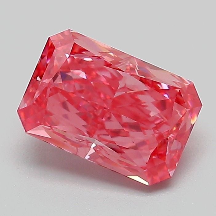 Loose Lab Diamond IGI Radiant 1.52ct Fancy Vivid Pink VS1: Loose Lab Diamond IGI Radiant 1.52ct Fancy Vivid Pink VS1 Loose Lab Diamond IGI Radiant, 1.52ct, Fancy Vivid Pink Color, VS1 Clarity, featuring EX Polish and VG Symmetry. IGI Certified with dimensions