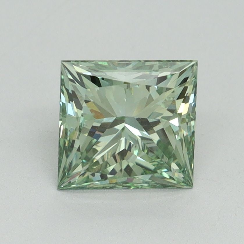 Loose Lab Diamond IGI Princess 1.54ct Fancy Vivid Green VVS2: Loose Lab Diamond IGI Princess 1.54ct Fancy Vivid Green VVS2 Loose Lab Diamond IGI Certified, 1.54ct, Fancy Vivid Green, VVS2 clarity, EX polish, EX symmetry, measurements 6.36L x 6.32W x 4.55H. Item