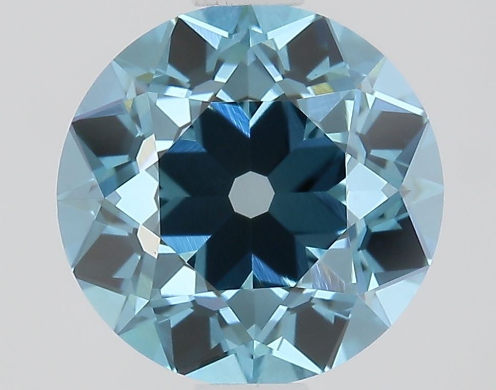Loose Lab Diamond IGI European Cut 1.32ct Fancy Vivid Blue VS1: Loose Lab Diamond IGI European Cut 1.32ct Fancy Vivid Blue VS1 Loose Lab Diamond IGI European Cut weighing 1.32ct, featuring a Fancy Vivid Blue color and VS1 clarity, with excellent polish and symmetr