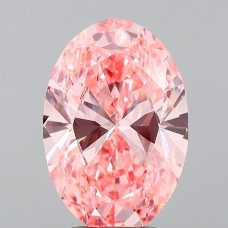 Loose Lab Diamond IGI Oval 3.01ct Fancy Vivid Pink VS1: Loose Lab Diamond IGI Oval 3.01ct Fancy Vivid Pink VS1 Loose Lab Diamond IGI Oval 3.01ct in Fancy Vivid Pink, VS1 clarity, with EX polish and symmetry. Measurement: 11.93L x 8.07W x 4.79H. Item Specif