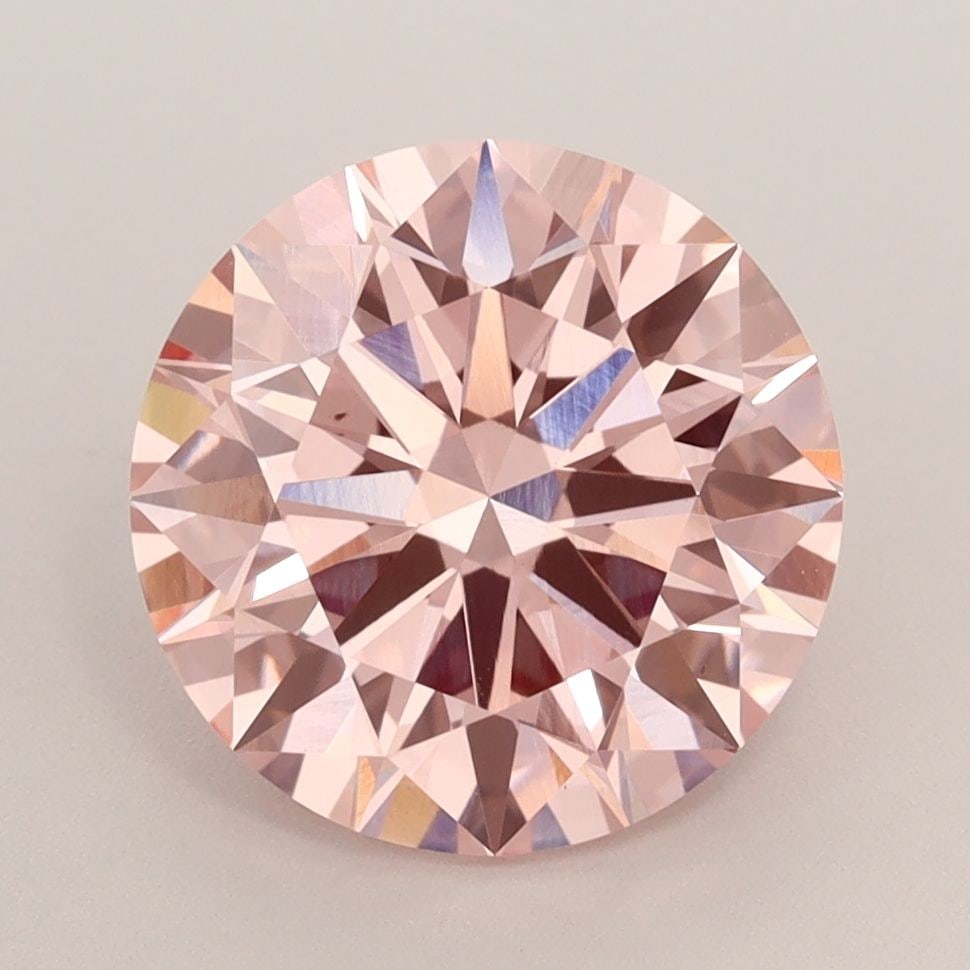 IGI Round 3.04ct Fancy Intense Pink VS2 - Ideal Lab Diamond Loose: IGI Round 3.04ct Fancy Intense Pink VS2 - Ideal Lab Diamond Loose IGI Round, 3.04ct, Fancy Intense Pink color, VS2 clarity, ideal cut with excellent polish and symmetry, measuring 9.27L x 9.3W x 5.67H