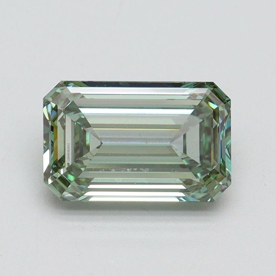 IGI Emerald 1.55ct Fancy Vivid Green VS1 - Lab Diamond Loose: IGI Emerald 1.55ct Fancy Vivid Green VS1 - Lab Diamond Loose 1.55ct IGI certified lab-grown emerald diamond with fancy vivid green color and VS1 clarity, showcasing excellent polish and symmetry. Item