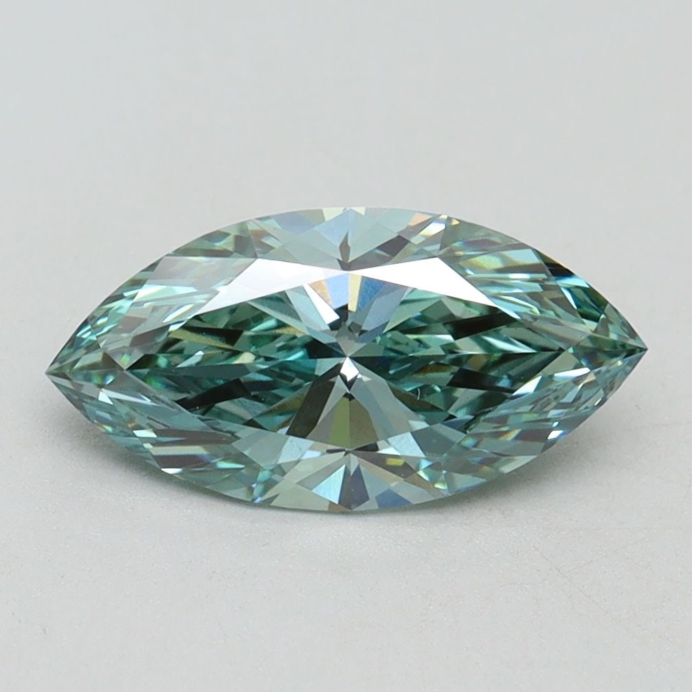 Loose Lab Diamond IGI Marquise 1.56ct Fancy Vivid Green VS1: Loose Lab Diamond IGI Marquise 1.56ct Fancy Vivid Green VS1 Loose Lab Diamond IGI Marquise, 1.56ct, in Fancy Vivid Green color, clarity VS1, with excellent polish and symmetry, measuring 11.84L x 5.95