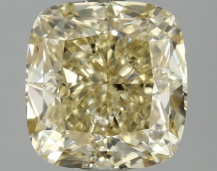 Loose Lab Diamond Cushion Brilliant 2.99ct Fancy Yellow VS1: Loose Lab Diamond Cushion Brilliant 2.99ct Fancy Yellow VS1 Loose lab diamond, 2.99ct, cushion brilliant cut, fancy yellow color, clarity VS1, not certified, with excellent polish and symmetry, measur