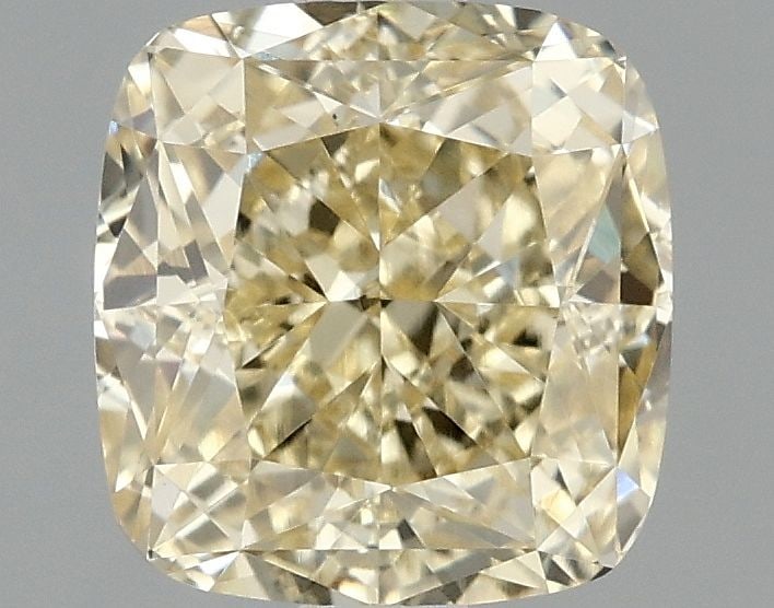 Loose Lab Diamond Cushion Brilliant 1.59ct Fancy Yellow VS1: Loose Lab Diamond Cushion Brilliant 1.59ct Fancy Yellow VS1 Loose lab-grown diamond, cushion brilliant, 1.59ct, fancy yellow color, clarity VS1, with measurements of 6.57L x 6.24W x 4.32H. Item Specif