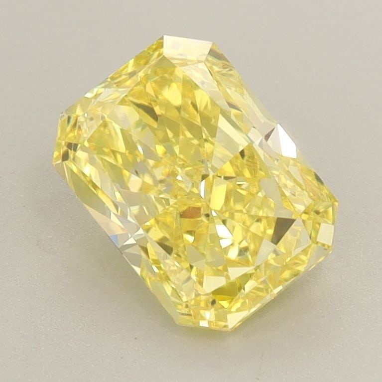 Loose Lab Diamond IGI Radiant 1.53ct Fancy Vivid Yellow VS1: Loose Lab Diamond IGI Radiant 1.53ct Fancy Vivid Yellow VS1 Loose lab diamond weighing 1.53ct, radiant cut with fancy vivid yellow color and clarity VS1, certified by IGI, featuring very good polish a
