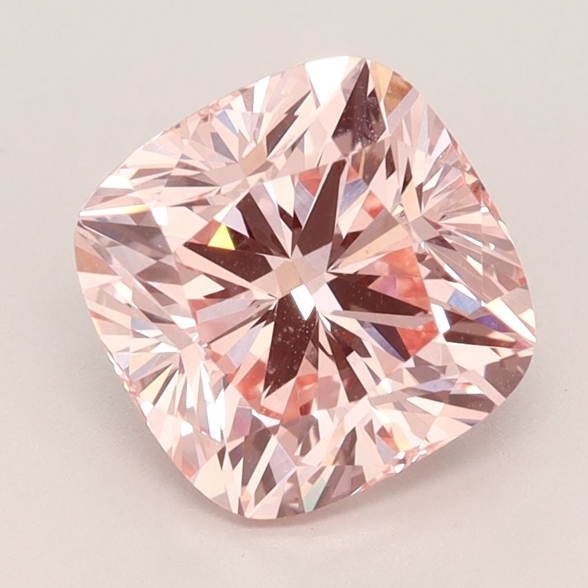 Loose Lab Diamond IGI Cushion Brilliant 3.1ct Fancy Intense Pink VS1: Loose Lab Diamond IGI Cushion Brilliant 3.1ct Fancy Intense Pink VS1 Loose lab-created cushion brilliant diamond, 3.1ct in fancy intense pink color and clarity grade VS1. Certified by IGI, measuring 8