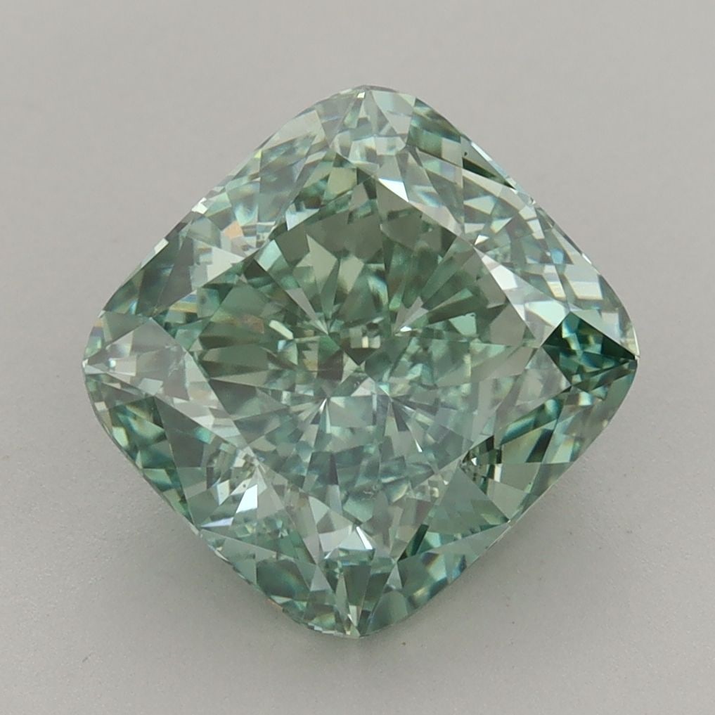 Cushion Modified 4.11ct Fancy Vivid Green VS1 - IGI Loose Lab Diamond: Cushion Modified 4.11ct Fancy Vivid Green VS1 - IGI Loose Lab Diamond Cushion Modified Loose Lab Diamond weighing 4.11ct, color Fancy Vivid Green, clarity VS1, with excellent polish and symmetry, cert