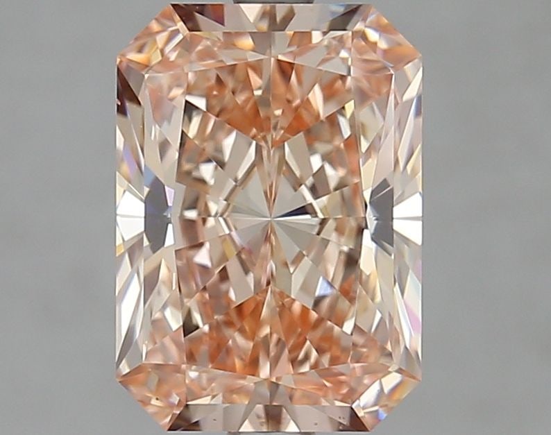 Loose Lab Diamond IGI Radiant 3.02ct Fancy Intense Orangey Pink VS1: Loose Lab Diamond IGI Radiant 3.02ct Fancy Intense Orangey Pink VS1 This 3.02ct loose lab-grown diamond features a Radiant cut, Fancy Intense Orangey Pink color, VS1 clarity, and is certified by IGI.