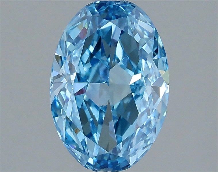 IGI 1.49ct Oval Fancy Vivid Blue VVS2 - Loose Lab Diamond: IGI 1.49ct Oval Fancy Vivid Blue VVS2 - Loose Lab Diamond Oval loose lab diamond, 1.49ct, fancy vivid blue color, clarity VVS2, IGI certified. Measurements are 8.87L x 6.09W x 3.48H. Item Specifics: S