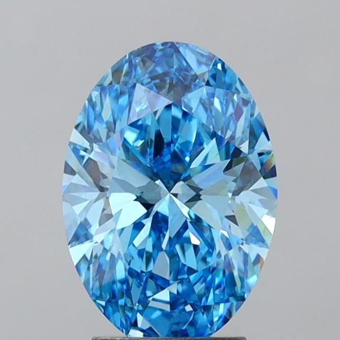 Loose Lab Diamond IGI Oval 3.19ct Fancy Vivid Blue VS1: Loose Lab Diamond IGI Oval 3.19ct Fancy Vivid Blue VS1 Loose lab-grown diamond, IGI certified, weighs 3.19ct, fancy vivid blue color, VS1 clarity, measurements 11.87L x 8.31W x 5.14H. Item Specifics: