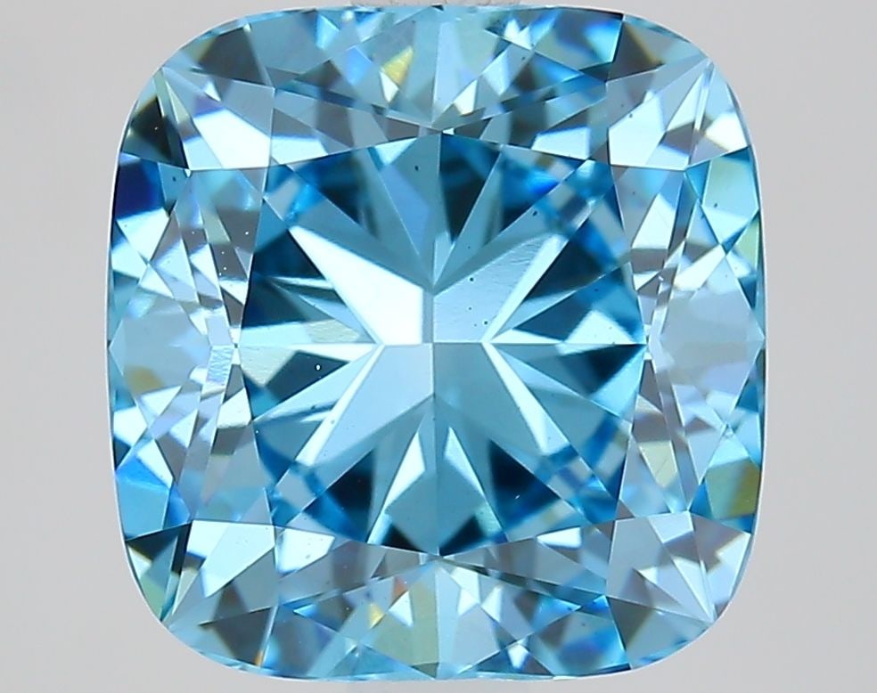 Loose Lab Diamond IGI Cushion Modified 2.81ct Fancy Vivid Blue VS2: Loose Lab Diamond IGI Cushion Modified 2.81ct Fancy Vivid Blue VS2 Loose lab diamond, IGI certified, featuring a cushion modified cut at 2.81ct, colored Fancy Vivid Blue with VS2 clarity. Measures 8.3