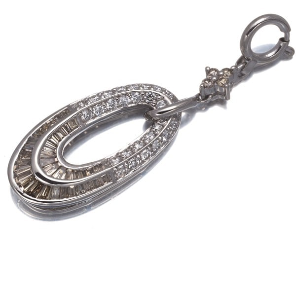 0.77Ct Diamond Pendant in 900 850 Platinum (1 of 4)