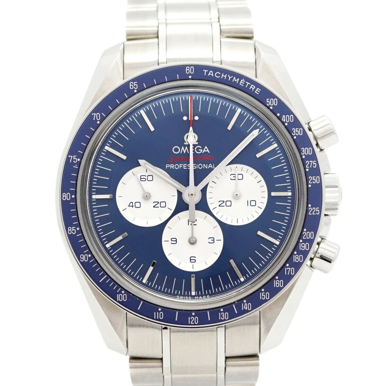 Wristwatch Omega: Wristwatch Omega Omega wristwatch for men featuring a stainless steel band, navy dial, 42mm case diameter, in very good used condition. Item Specifics: Brand: Omega Type: Wristwatch Gender: Men Materi