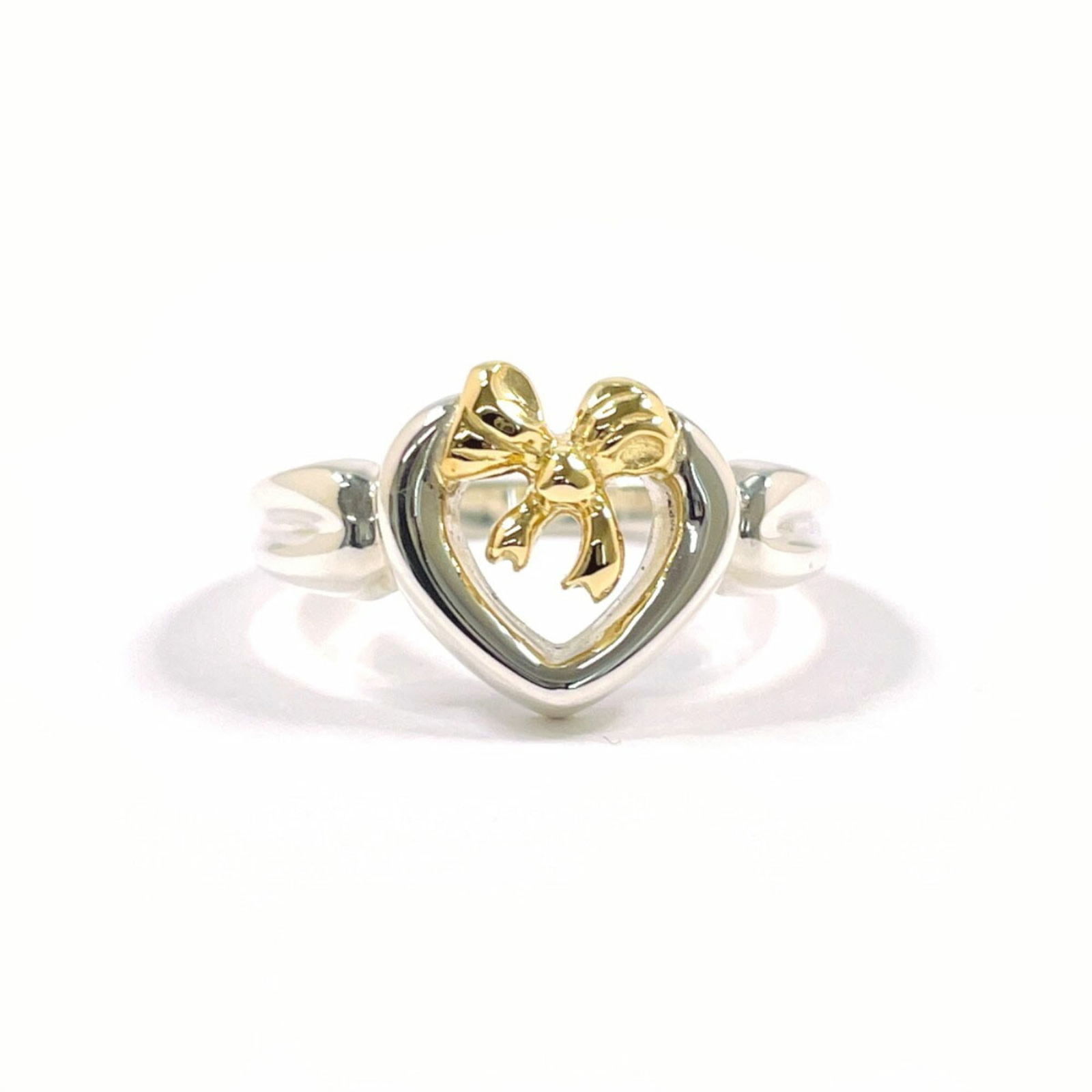 Tiffany Silver 925 Band Ring, 18K Yellow Gold (1 of 8)