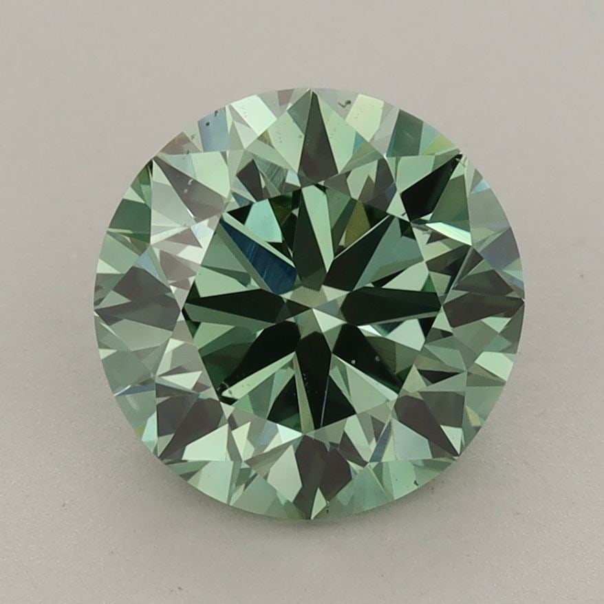Loose Lab Diamond IGI Round 2.63ct Fancy Vivid Green VS1: Loose Lab Diamond IGI Round 2.63ct Fancy Vivid Green VS1 Loose lab diamond certified by IGI, round cut weighing 2.63 ct, fancy vivid green color, and VS1 clarity with measurements of 8.62L x 8.73W x