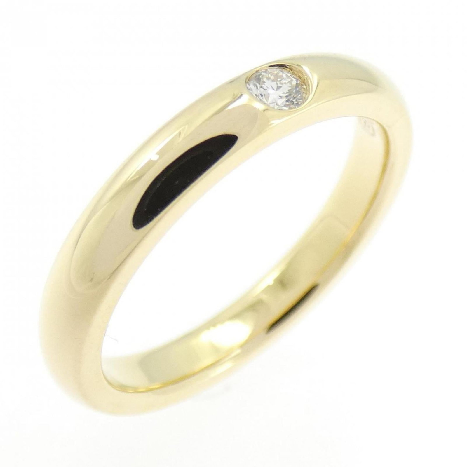 Harry Winston Yellow Gold Band Ring (18K): Harry Winston Yellow Gold Band Ring (18K) Harry Winston band ring made of 18K yellow gold, featuring a diamond, and sized at US 3.5, used in like-new condition. Item Specifics: Brand: Harry Winston