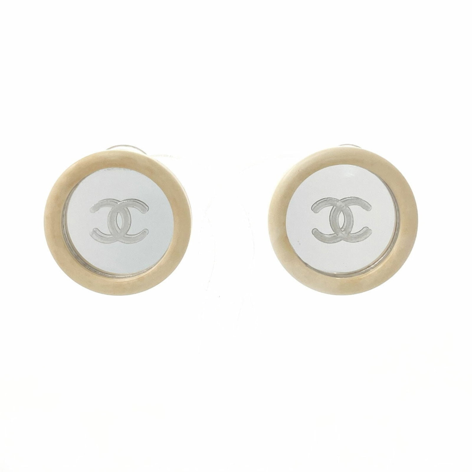 Chanel Clip Earrings Metal and Plastic (1 of 9)