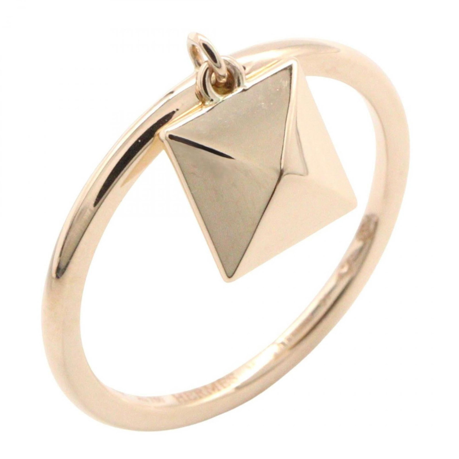 18K Pink Gold Hermes Band Ring: 18K Pink Gold Hermes Band Ring Hermes band ring in 18K pink gold, size 5.5, in like new condition with hardly any traces of use. Item Specifics: Brand: Hermes Type: Band Ring Gender: Women Color: Pink