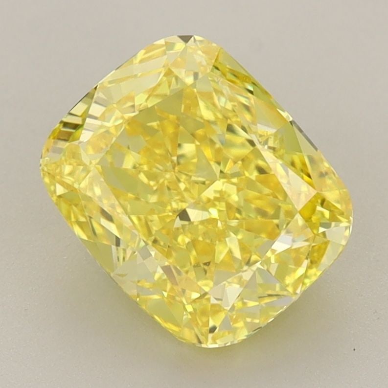 Loose Lab Diamond IGI Cushion Brilliant 2.38ct Fancy Vivid Yellow VS1: Loose Lab Diamond IGI Cushion Brilliant 2.38ct Fancy Vivid Yellow VS1 Loose lab-grown diamond, IGI certified, weighing 2.38ct with a cushion brilliant cut, fancy vivid yellow color, and clarity VS1. I