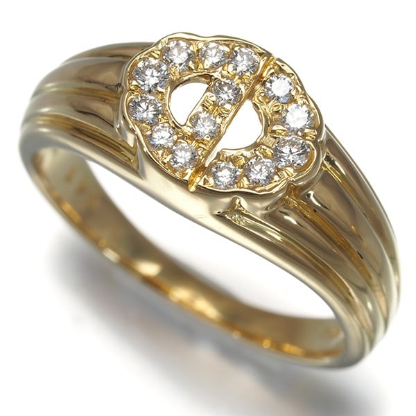 Christian Dior 18K Yellow Gold Cdlogo Diamond Ring US4-4.25: Christian Dior 18K Yellow Gold Cdlogo Diamond Ring US4-4.25 Christian Dior 18K Yellow Gold Cdlogo Diamond Ring, size US4-4.25, featuring a natural diamond. Item Specifics: Country Of Origin: France Br