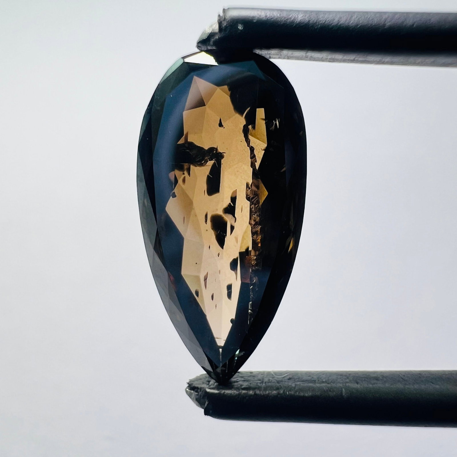 Loose Lab Diamond Pear 1.97ct Black I1: Loose Lab Diamond Pear 1.97ct Black I1 Loose lab-grown diamond weighing 1.97ct, pear-shaped, with black color and I1 clarity. Measurements are 6.4L x 12.65W x 2.89H. Item Specifics: Source: This Is A