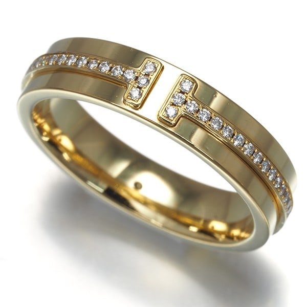 Tiffany&Co. 18K Yellow Gold Diamond Ring Tiffany T Narrow US6.5 (1 of 5)