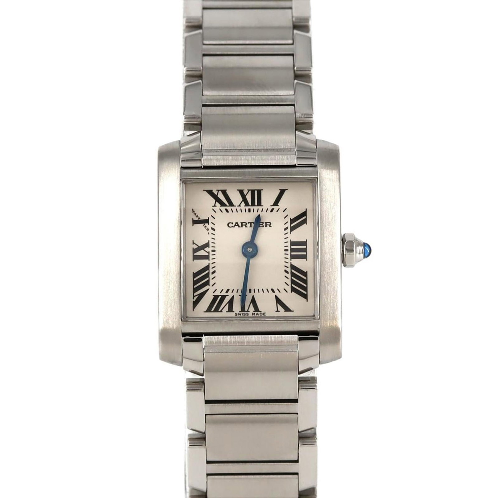 Wristwatch Cartier: Wristwatch Cartier Cartier wristwatch designed for women, featuring a stainless steel case and band, with a 20mm diameter and 15.5cm wrist size, in very good used condition. Item Specifics: Brand: Car
