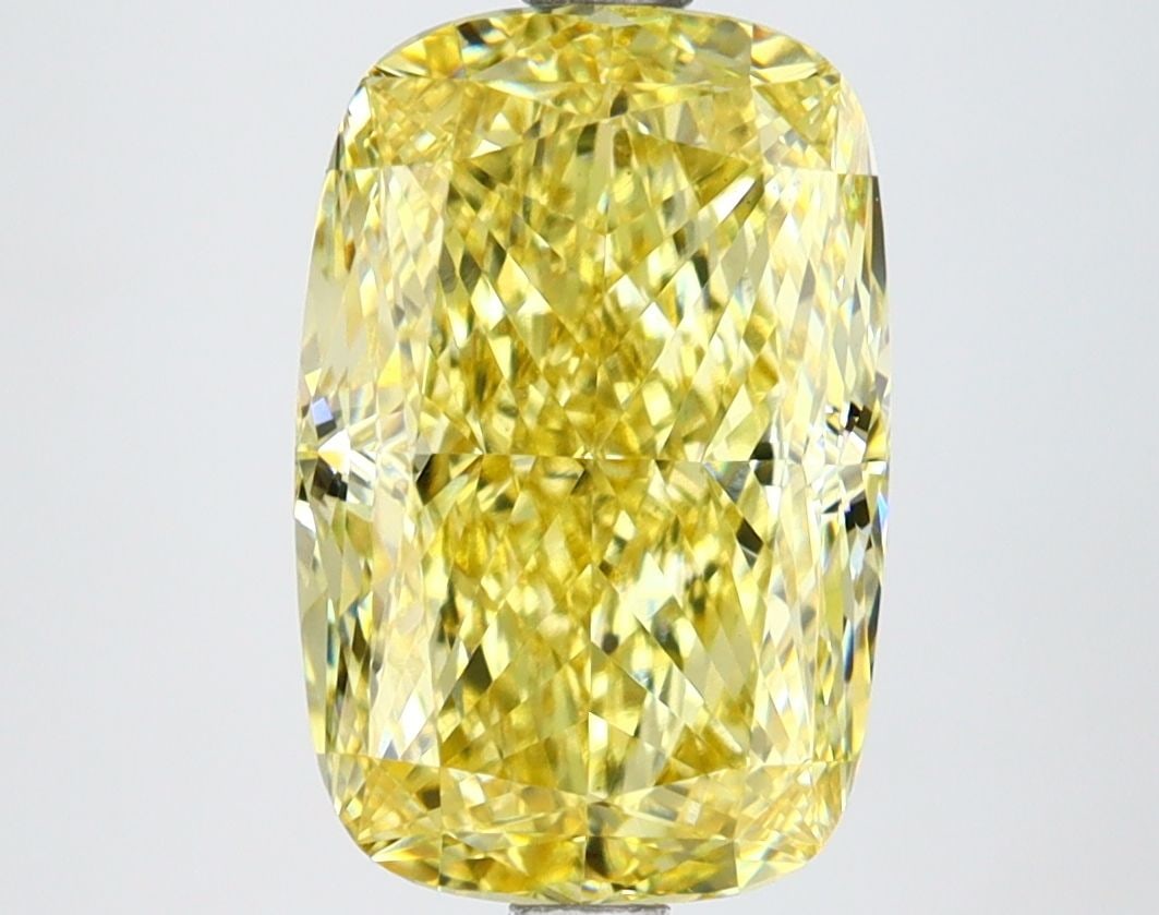 Loose Lab Diamond IGI Cushion Modified 3.63ct Fancy Vivid Yellow VS1: Loose Lab Diamond IGI Cushion Modified 3.63ct Fancy Vivid Yellow VS1 Loose Lab Diamond IGI Cushion Modified, 3.63ct, Fancy Vivid Yellow, VS1 clarity, with EX polish and VG symmetry, measuring 11.19L