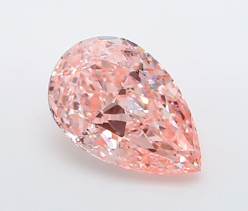 Loose Lab Diamond IGI Pear 3.02ct Fancy Vivid Pink VS1: Loose Lab Diamond IGI Pear 3.02ct Fancy Vivid Pink VS1 Loose Lab Grown Diamond, IGI certified, 3.02ct Fancy Vivid Pink, VS1 clarity, featuring excellent polish and symmetry with measurements of