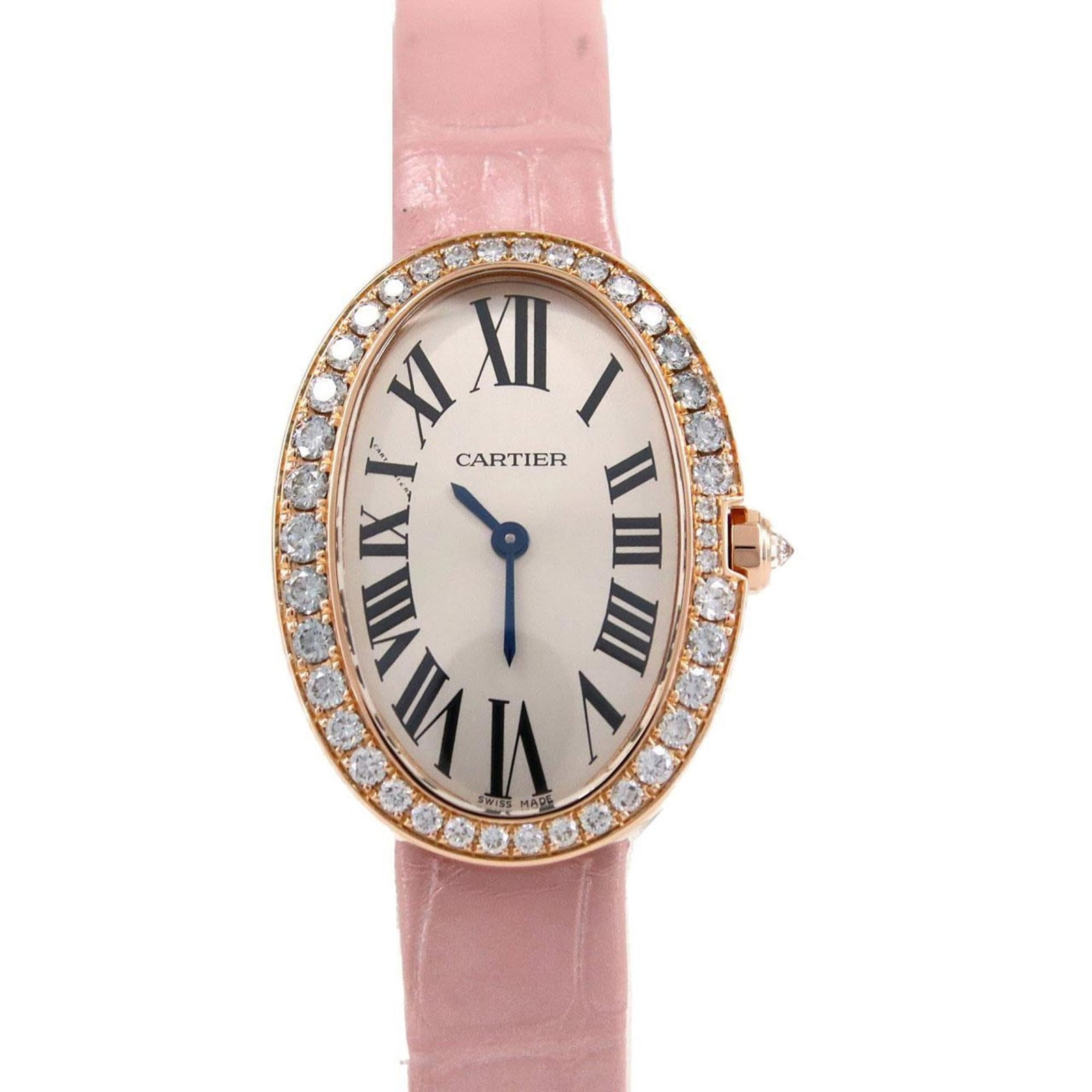 Wristwatch Cartier: Wristwatch Cartier Cartier wristwatch for women made of pink gold with a silver dial, measuring 23mm, in good used condition with minor scratches. Item Specifics: Brand: Cartier Type: Wristwatch Gende