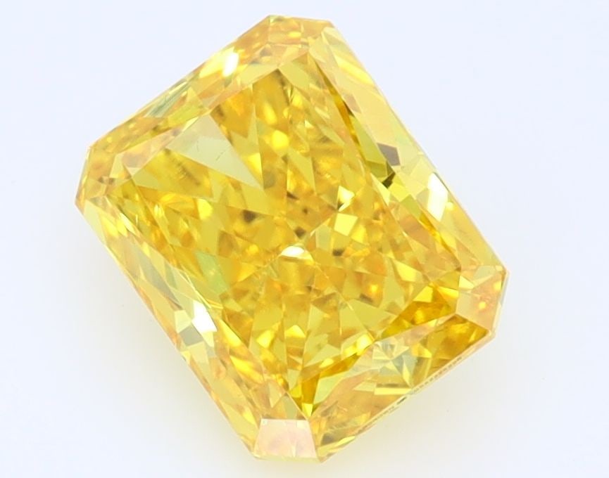 Loose Lab Diamond IGI Radiant 1.14ct Fancy Vivid Yellow VS1: Loose Lab Diamond IGI Radiant 1.14ct Fancy Vivid Yellow VS1 IGI certified Loose Lab Diamond, 1.14ct, fancy vivid yellow color, clarity VS1, featuring very good polish and excellent symmetry. Item Spec