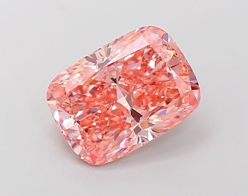 Loose Lab Diamond IGI Cushion Brilliant 3.02ct Fancy Vivid Pink VS1: Loose Lab Diamond IGI Cushion Brilliant 3.02ct Fancy Vivid Pink VS1 The Loose Lab Diamond IGI Cushion weighs 3.02ct, characterized by its fancy vivid pink color and VS1 clarity, with excellent polish