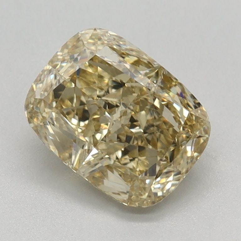 Loose Lab Diamond 1.08ct Fancy Yellow VS1 - IGI Cushion Modified: Loose Lab Diamond 1.08ct Fancy Yellow VS1 - IGI Cushion Modified Loose lab-grown diamond weighing 1.08ct, featuring a fancy yellow color and VS1 clarity, certified by IGI. It has excellent polish,