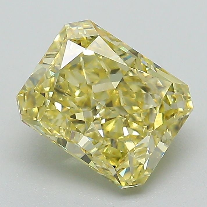 Loose Lab Diamond IGI Radiant 1.9ct Fancy Intense Yellow VS1: Loose Lab Diamond IGI Radiant 1.9ct Fancy Intense Yellow VS1 Loose Lab Diamond IGI Radiant weighing 1.9 carats with Fancy Intense Yellow color and VS1 clarity, certified by IGI, measuring 7.53L X 6.02