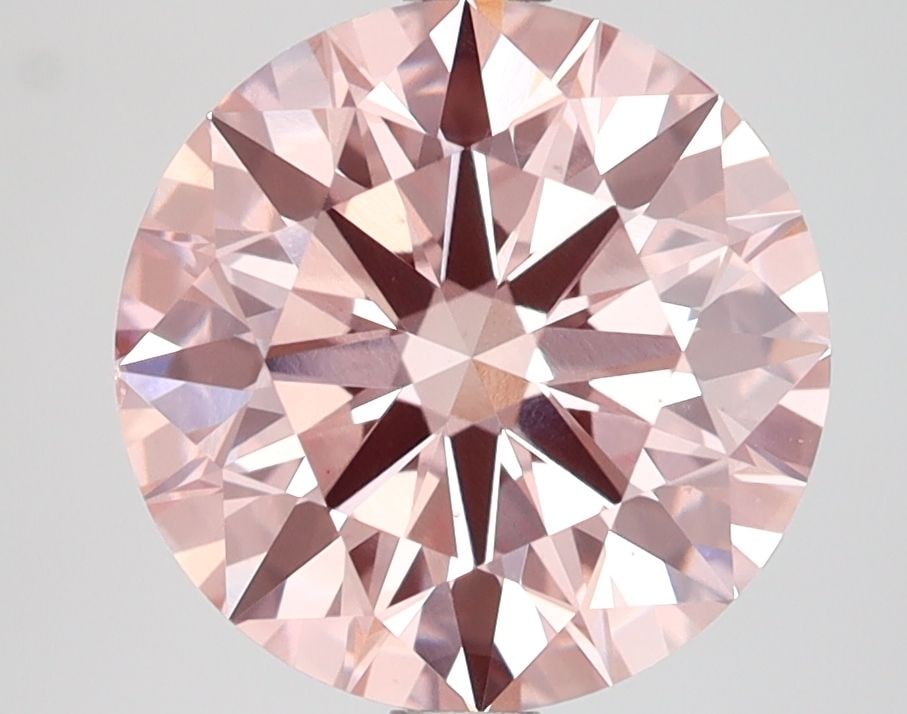 IGI Round Loose Lab Diamond 3.54ct Fancy Intense Pink VS1 - Ideal: IGI Round Loose Lab Diamond 3.54ct Fancy Intense Pink VS1 - Ideal IGI Round Loose Lab Diamond weighing 3.54 carats with Fancy Intense Pink color and VS1 clarity, certified by IGI, measuring 9.77L X
