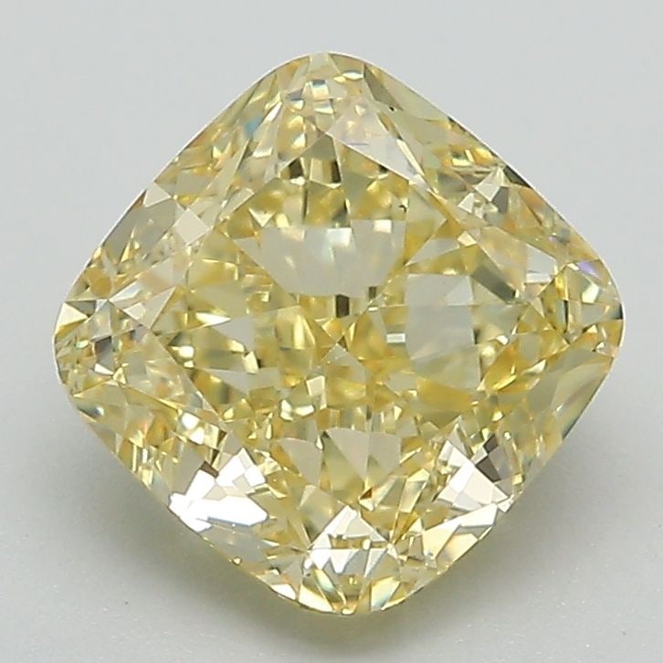 Loose Lab Diamond IGI Cushion Modified 2.53ct Fancy Intense Yellow VS1: Loose Lab Diamond IGI Cushion Modified 2.53ct Fancy Intense Yellow VS1 Loose lab diamond IGI certified, cushion modified cut, 2.53 ct, color Fancy Intense Yellow, clarity VS1, with excellent polish