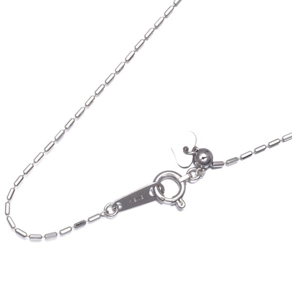 18K 750 White Gold Cylinder Chain Necklace 50Cm (1 of 3)