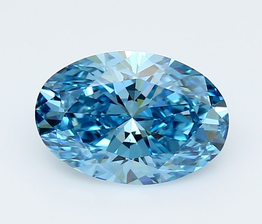 Loose Lab Diamond 3.02ct Fancy Vivid Blue VVS2 - IGI Oval: Loose Lab Diamond 3.02ct Fancy Vivid Blue VVS2 - IGI Oval Loose lab-created diamond of 3.02ct in Fancy Vivid Blue color and VVS2 clarity, certified by IGI. Item Specifics: Source: This Is A Real Diamo